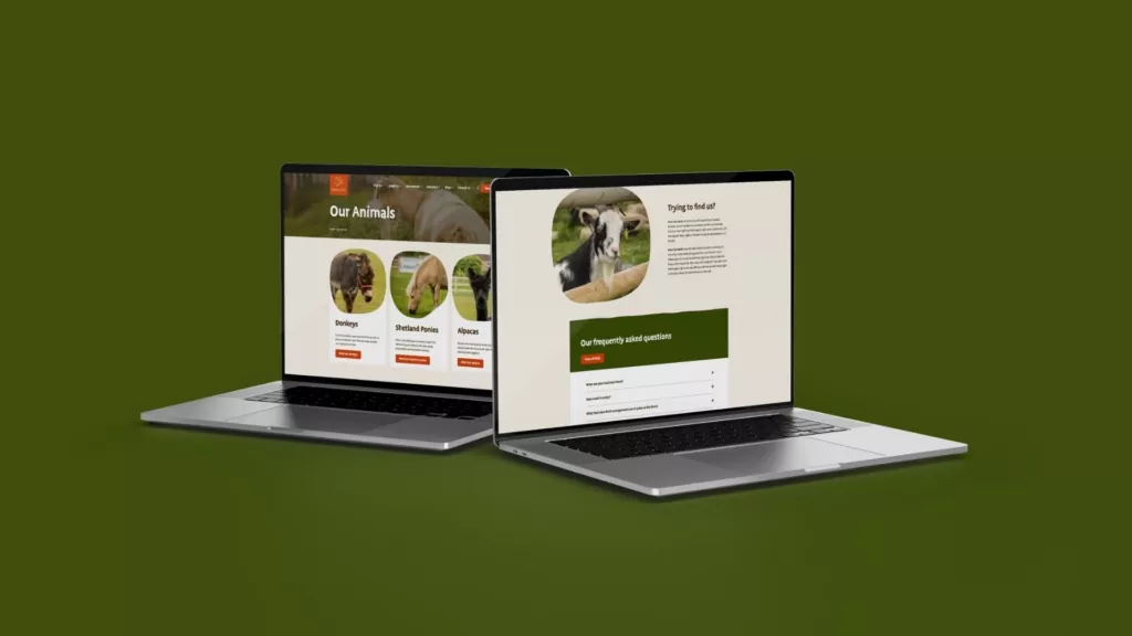 Nunny's Farm Website Build | LAser Red