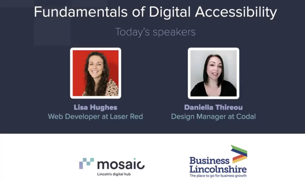 digital accessibility | Mosaic Talks | Laser Red