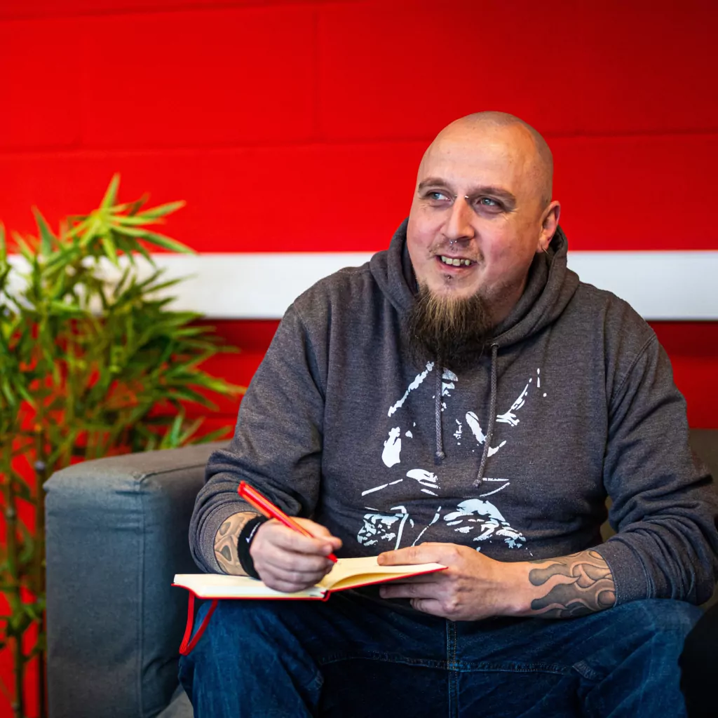 dan smiling