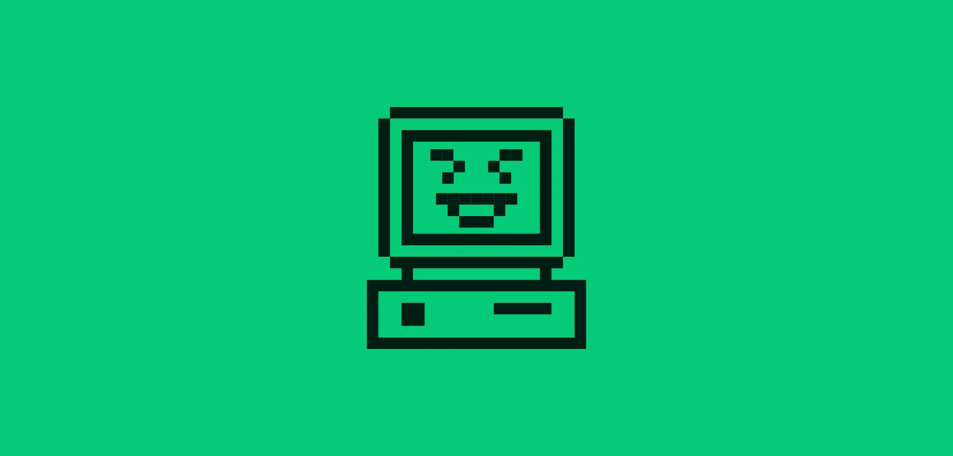 robot face on a computer