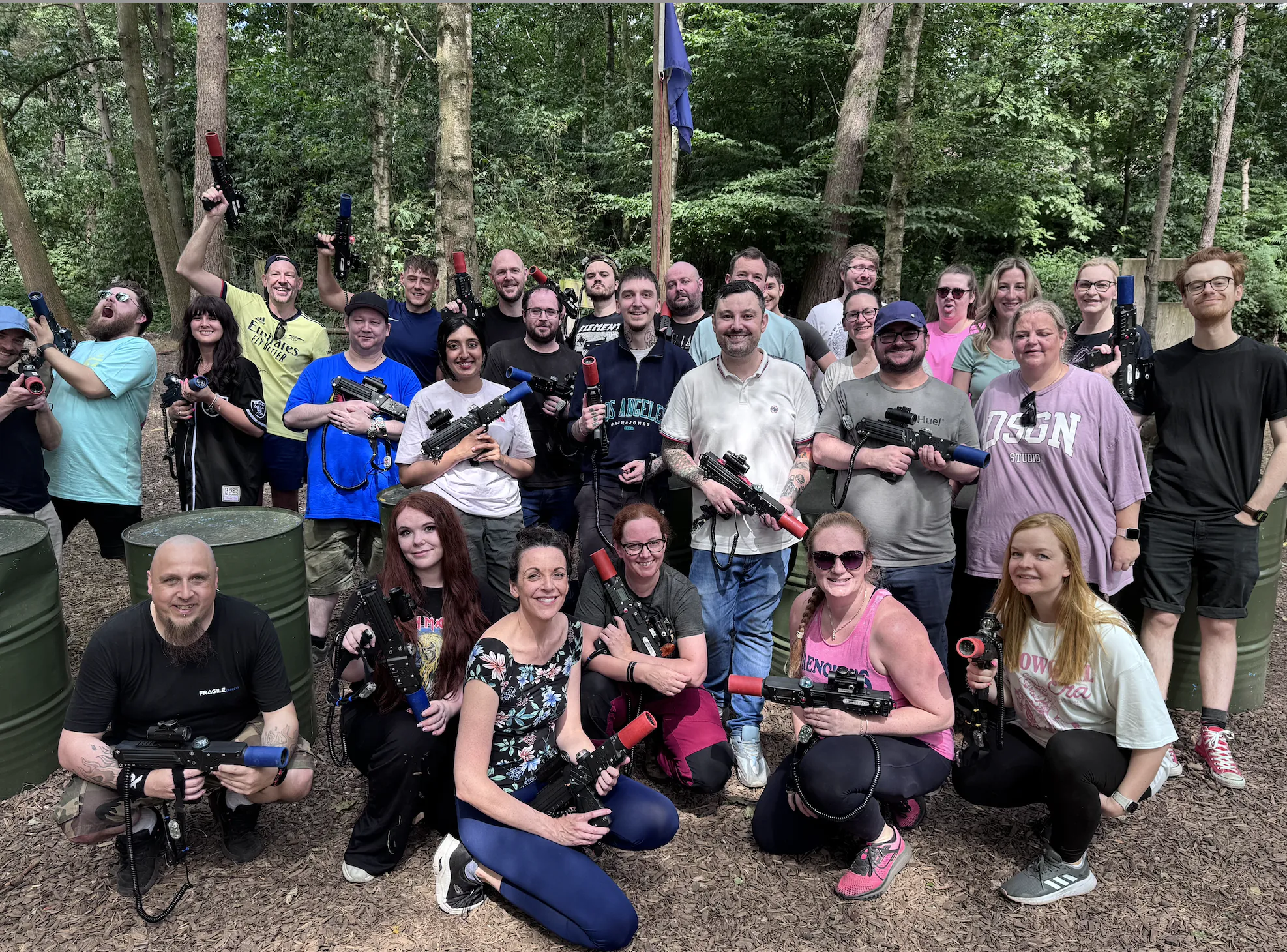 the whole team enjoying an away day at Centre Parcs