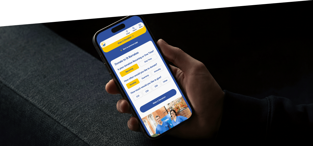 St Barnabas Website on mobile