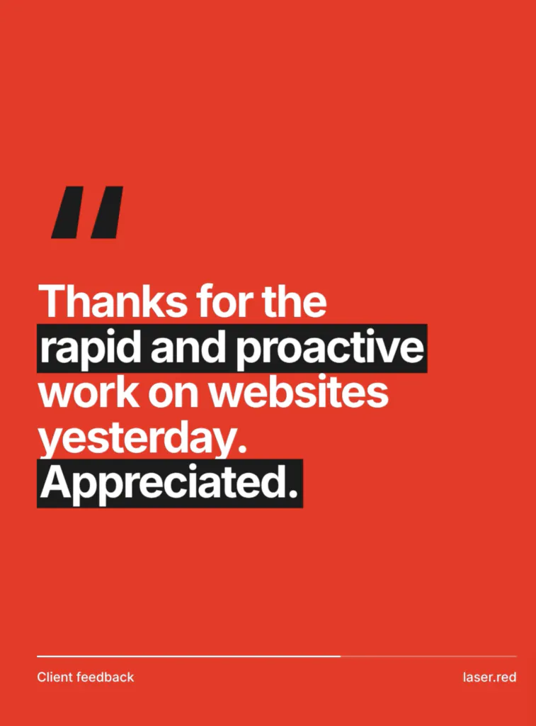 Thanks for the rapid and proactive work on websites yesterday. Appreciated.